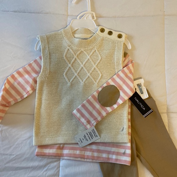 NWT Nautica Girls 3 Piece Pants Set - Picture 1 of 5